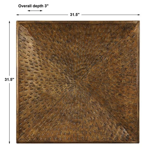 UTTERMOST 04170 BLAISE BEVELED IRON PIERCED WALL ART HEAVILY ANTIQUED BRONZE - Picture 6 of 6