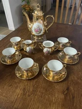 16pc Set Empress China Porcelain Japan Tea Set Cup Saucer Creamer Sugar Bowl EUC