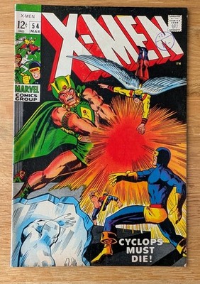 The X-MEN #54- Marvel Comics  1969- VGC/Fn- Bagged & Boarded.