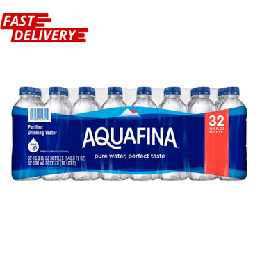 #ad Aquafina Purified Bottled Drinking Water 16.9 oz 32 Pack Bottles $6.99