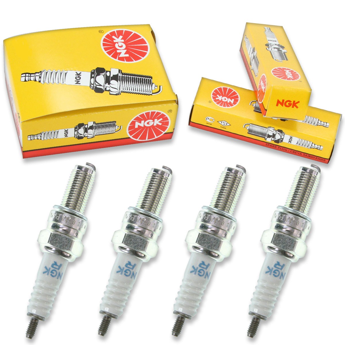 4pcs NGK 6965 Standard CR6E ATV Spark Plug Tune Up Kit Set wn
