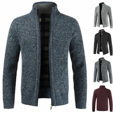 Warm Thicken Coat Sweater Winter Knitwear Pullover Men's Zipper Casual Coat
