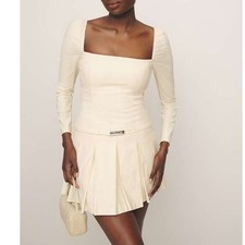 Reformation Luella Cream Mini Dress Size M Approx No Size Tag
