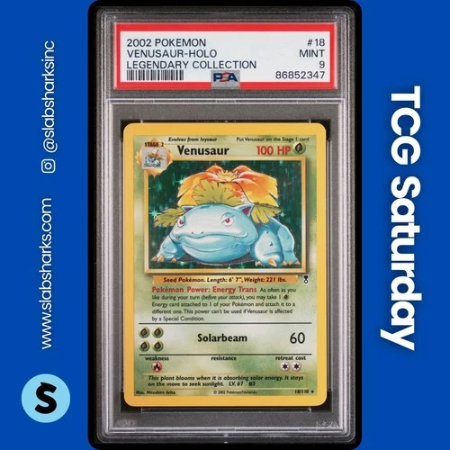 2002 POKEMON LEGENDARY COLLECTION #18/110 VENUSAUR HOLO RARE PSA 9