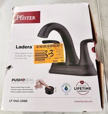 Pfister Ladera 4 in. Centerset 2-Handle Bathroom Faucet in Matte Black NEW 