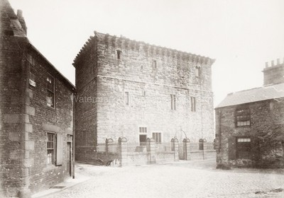 Hexham Manor Hall Northumberland Stone Building Cobblestone Vtg. Photo 19thC.