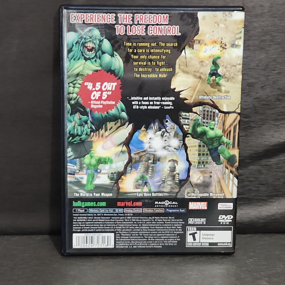 The Incredible Hulk Ultimate Destruction PlayStation 2 PS2 Video