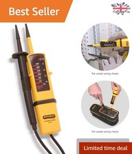 Professional Two-Pole Voltage Tester with Continuity Function - GS38 Compliant