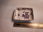 Royal Ceramic Art Co Hand Painted Floral Rectangular Ceramic Dish Purple Gold — photo 5