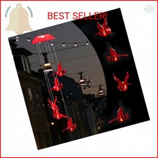TZSSP Wind Chime Solar Mobile Warm Light Solar Waterproof Wind Bell Light for Ho