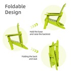 HDPE Folding Adirondack Chair Outdoor Patio All Weather Fire Pit Chair Green — photo 4