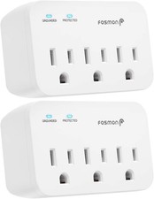 Fosmon Refrigerator Surge Protector, 3 Outlet Heavy Duty Appliance Surge Protect