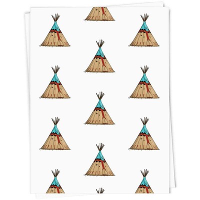 Geschenkpapier/Geschenkanhänger ''Indianer Tipi'' (GI046337)