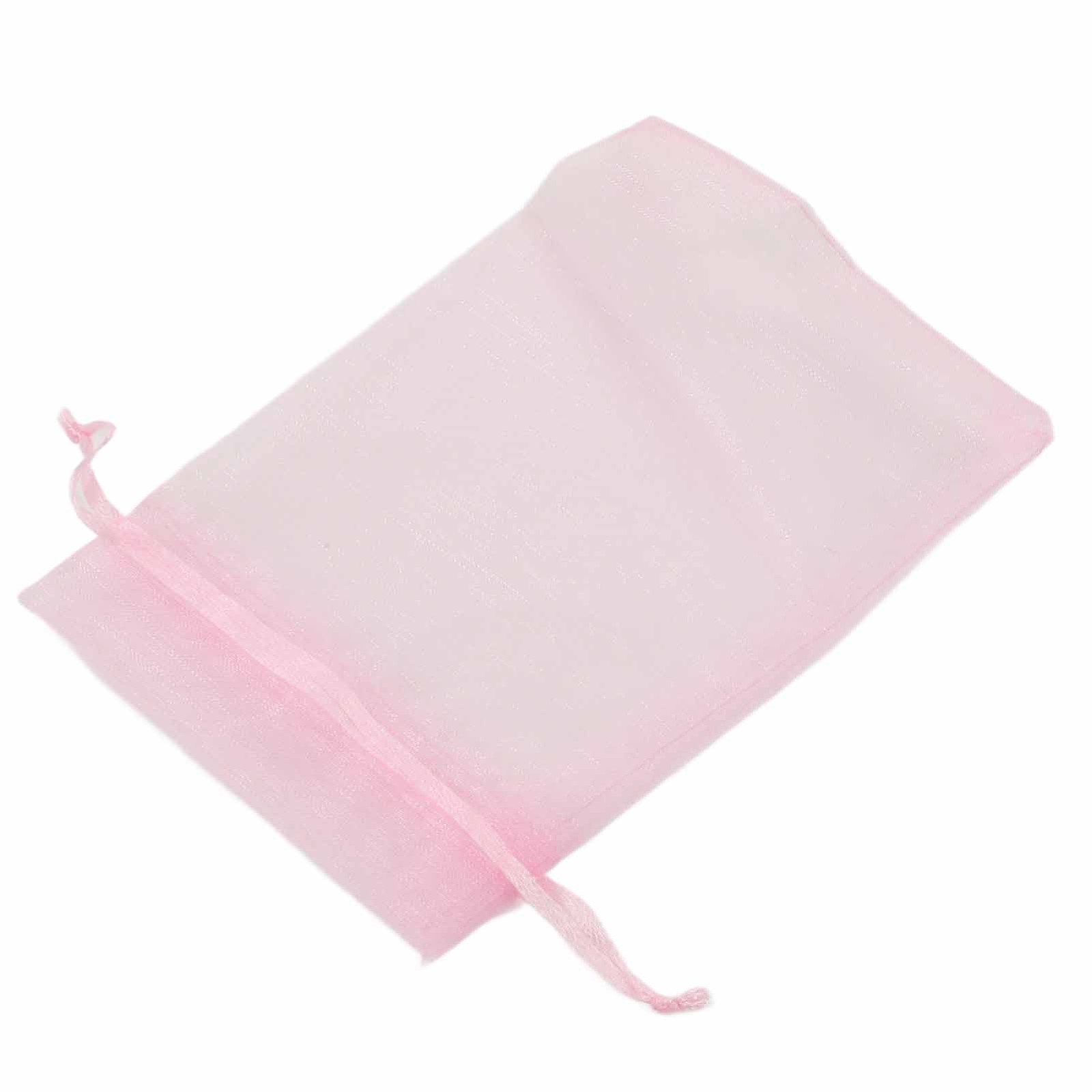 100PCS Organza Bags 10x15cm Transparent Drawstring Gift Bags Mesh Portable Jewel
