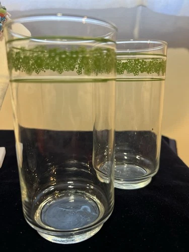 Vintage Libbey Corelle Spring Blossom Crazy Daisy Tumblers Glasses 5.5” Tall