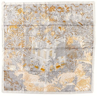Tororo (新品)HERMES Faubourg Tropical Hermès Faubourg Tropical Cashmere Silk 140