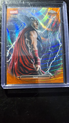 Topps 2026 Chrome Marvel Comics Fanfare Thor FF-44 Insert Serial Numbered 11/25