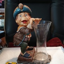 Efteling Collectibles Laaf Hand-Painted Resin Figure~LAZY in Hammock~15 x 9”
