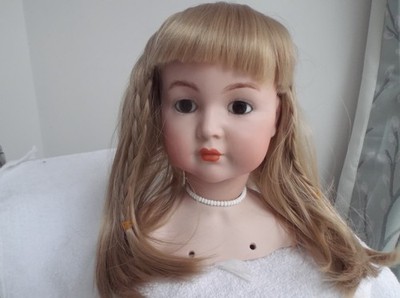 Poupées Perruque Longue En Blond Compatible Avec Tête Circ 11-12 Inch Code Becky