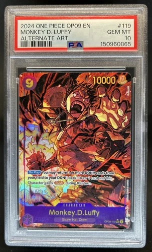 2024 One Piece Monkey.D.Luffy Secret Rare Alt Art Alternative #OP09-119 PSA 10