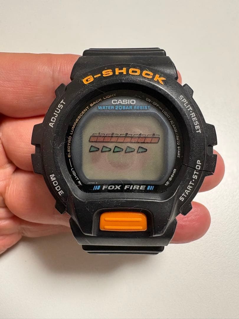 CASIO G-Shock FOX FIRE DW-6600B Orange Color Back Light wristwatch
