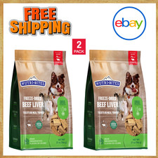 Canature Nutribites Freeze Dried Beef Liver Dog  Cat Pet Treat 27 oz, 2 PACK