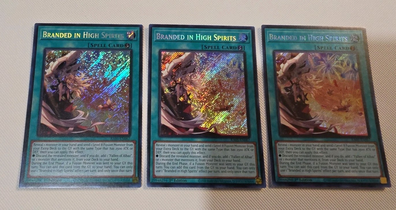 3x Branded in High Spirits 1st Edition Secret Rare RA05-EN067 Yu-Gi-Oh!