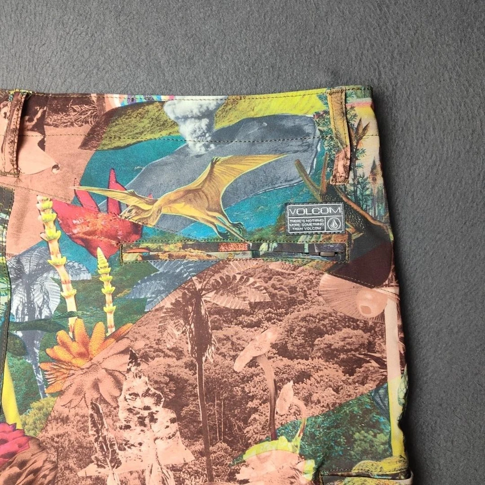 Volcom Surf & Turf Hybrid Shorts Mens 38 Stretch Boardwalk Dinosaurs Swim Board - Image 4 of 4