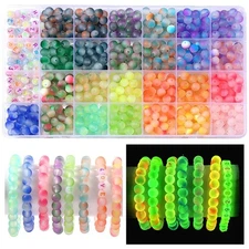 RACIOCK 700 Glow-in-The-Dark Glass Bead Jewelry Kit - Jewelry Making/DIY Craf...