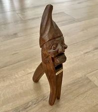 Vintage Rothenburg Gnome Hand Carved Wooden Nutcracker