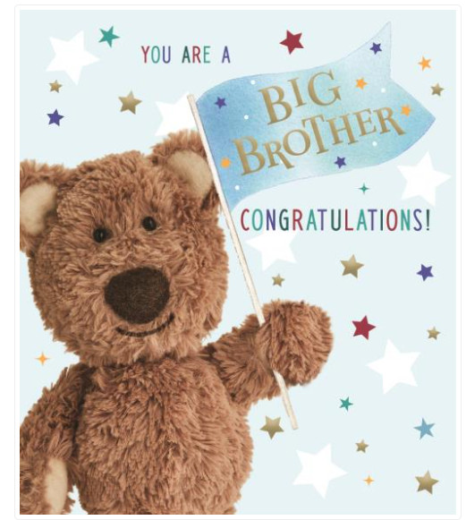 New Baby Card. YOU ARE a Big Brother. Congratulations new sister or brother card