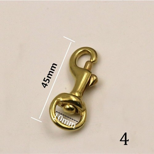5pcs Solid Brass Trigger Swivel Eye Bolt Snap Hook webbing Leather Craft Buckle - Picture 9 of 9