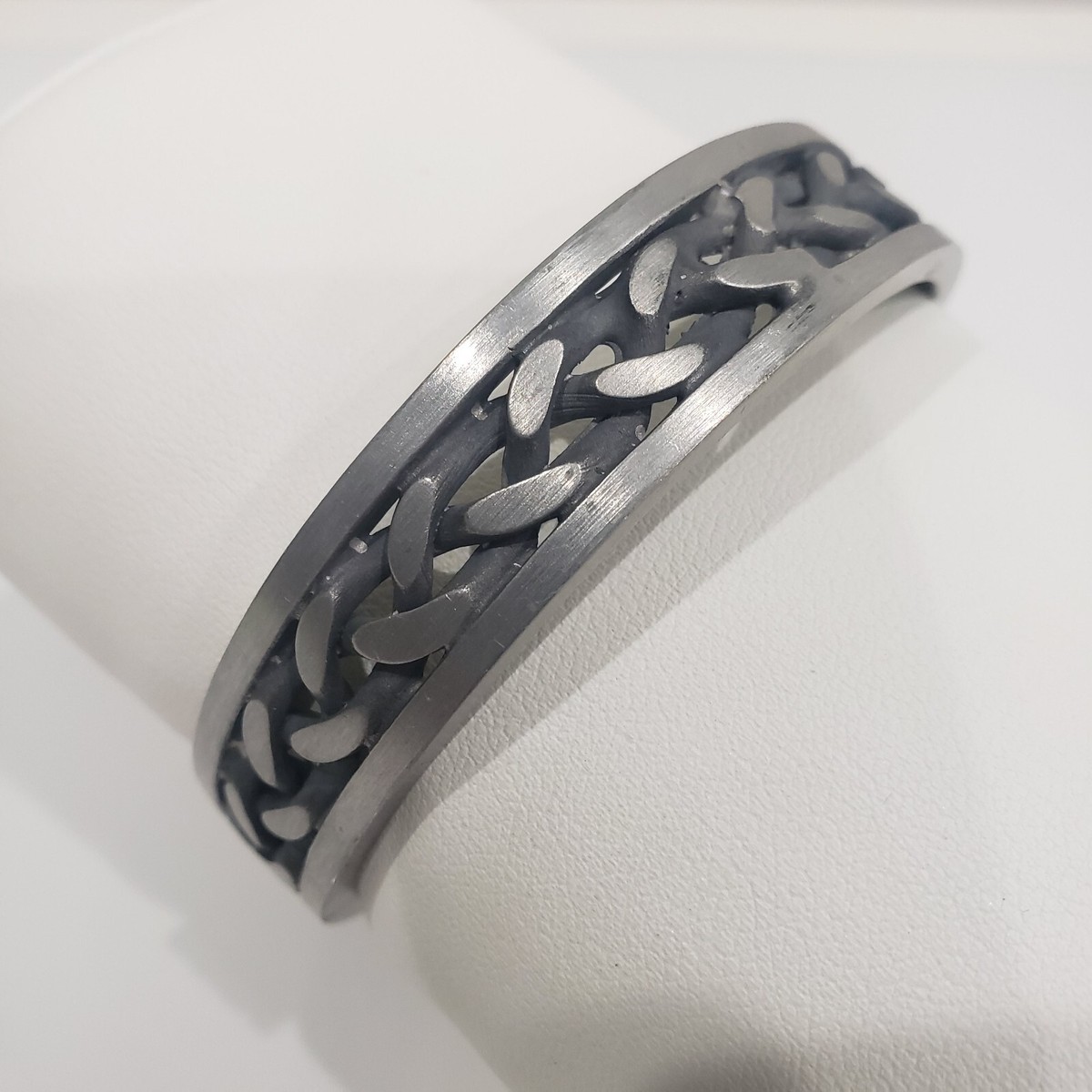 Jorgen Jensen Scandinavian Danish Solid Pewter Bangle Bracelet