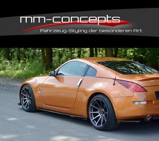 CUP Seitenschweller Ansätze SCHWARZ für Nissan 350Z Side Skirt Schweller Leisten