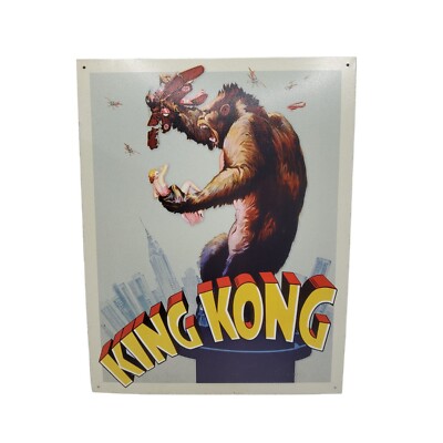 vintage rko pictures repop of the movie sign for king kong metal sign.