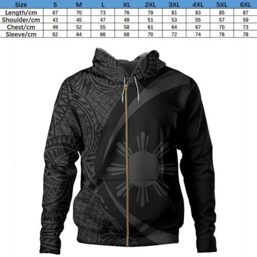 Mens Polynesia Flag Hoodie Tonga Samoa Souvenir Sweatshirts Long Sleeve Tee Tops - Picture 22 of 25