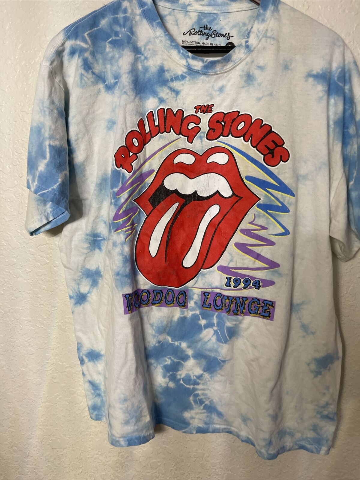 約76cm90s Rolling Stones Liquid Blue Tie Dye T - Tシャツ ...