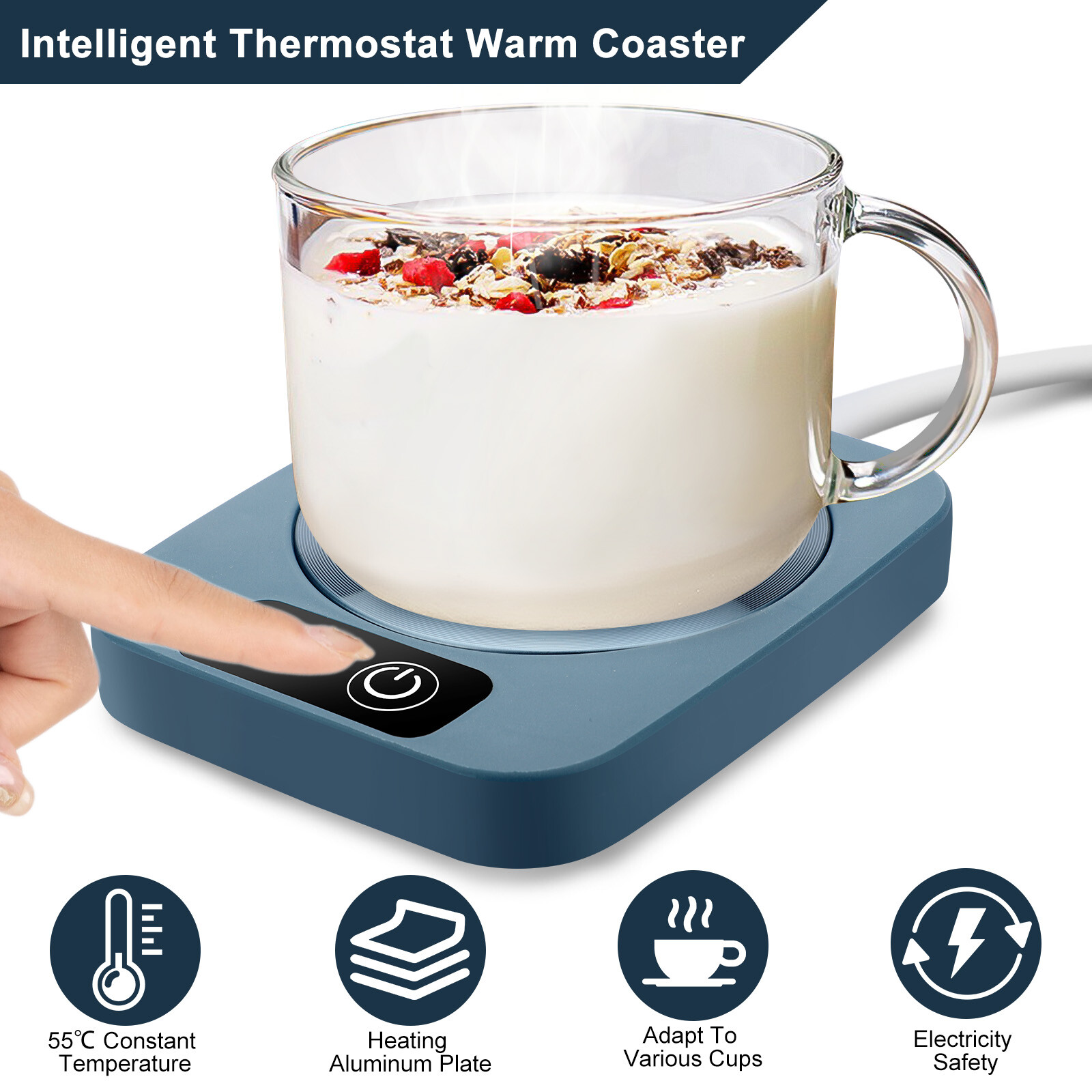Cup Mug Warmer Auto Thermostat Coffee Tea Milk Drink Heater Pad for Office Home