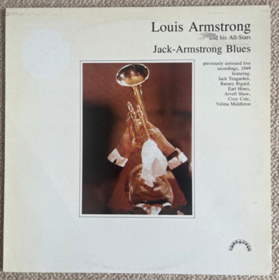 RARE Louis Armstrong 'Jack Armstrong Blues' Live at Click Club 1949 12'' LP NM