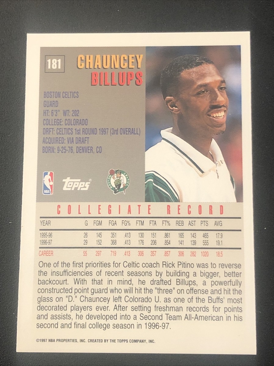NBA 97-98topps chrome c.billups rc リフ!!! 97-98 Chauncey Billups Topps Chrome #181 Rookie RC GMA 10