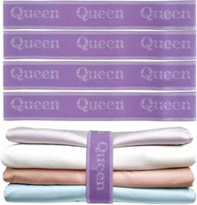 Bandas organizadoras de sábanas, bandas marcadoras de tamaño para guardar juegos