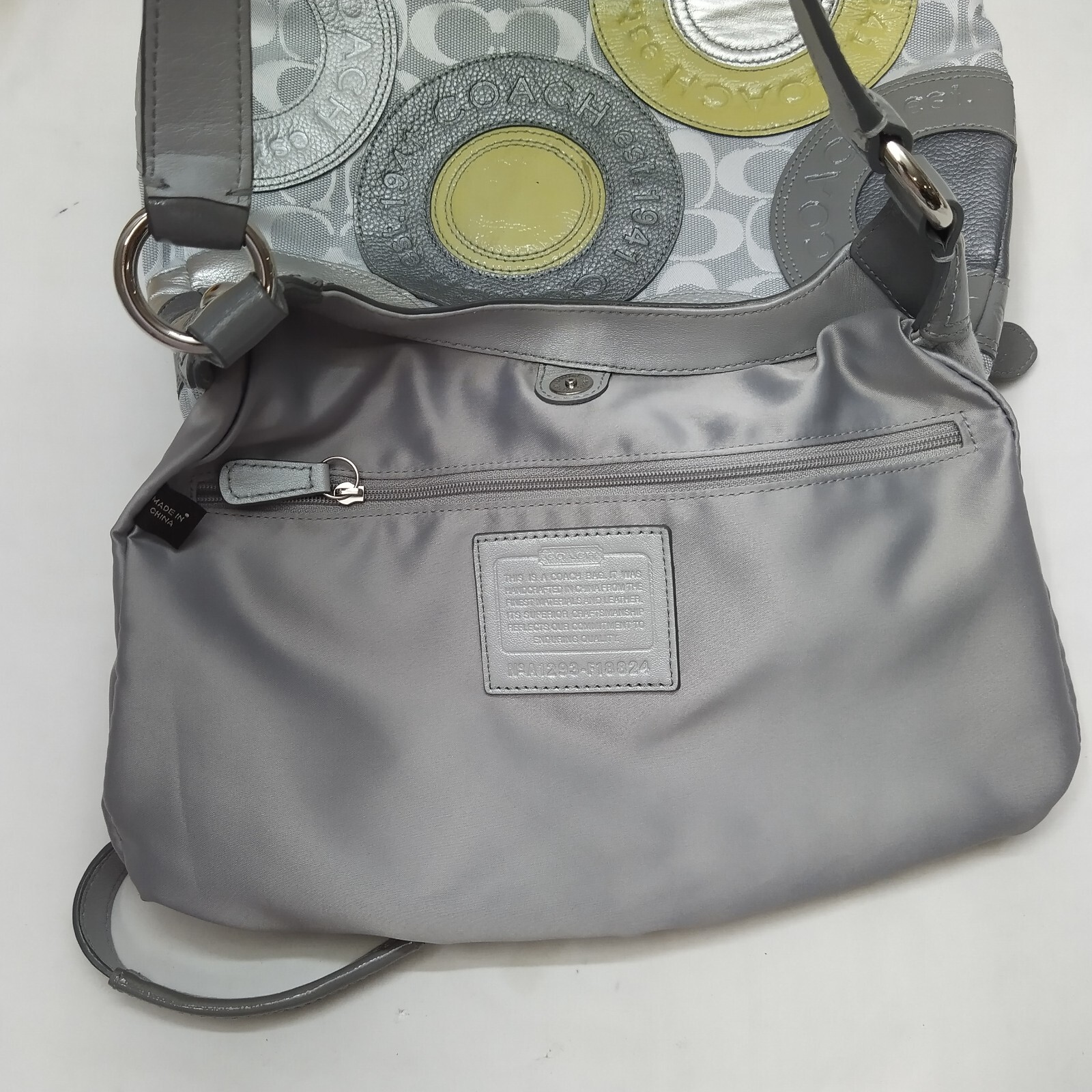 Coach Multicolor Round Patchwork Canvas Leather 3… - image 14