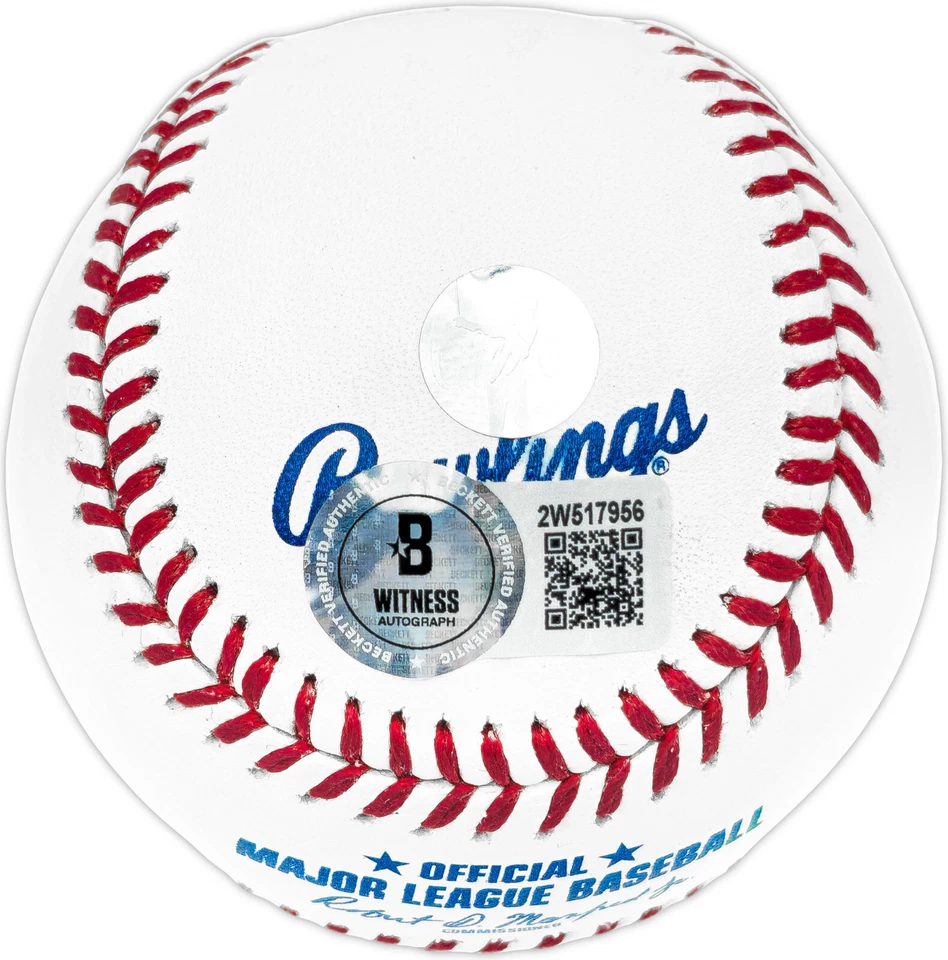 Ichiro Suzuki Autographed Official MLB Baseball Inscribed HOF 25 Beckett Witness - Image 3 of 3