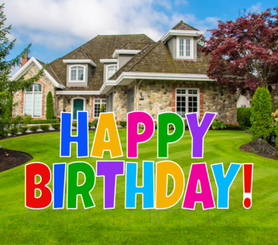 Happy Birthday Yard Card Letters 23.5''