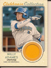WILLY ADAMES 2017 TOPPS HERITAGE MINORS CLUBHOUSE COLLECTION GAME USED RELIC