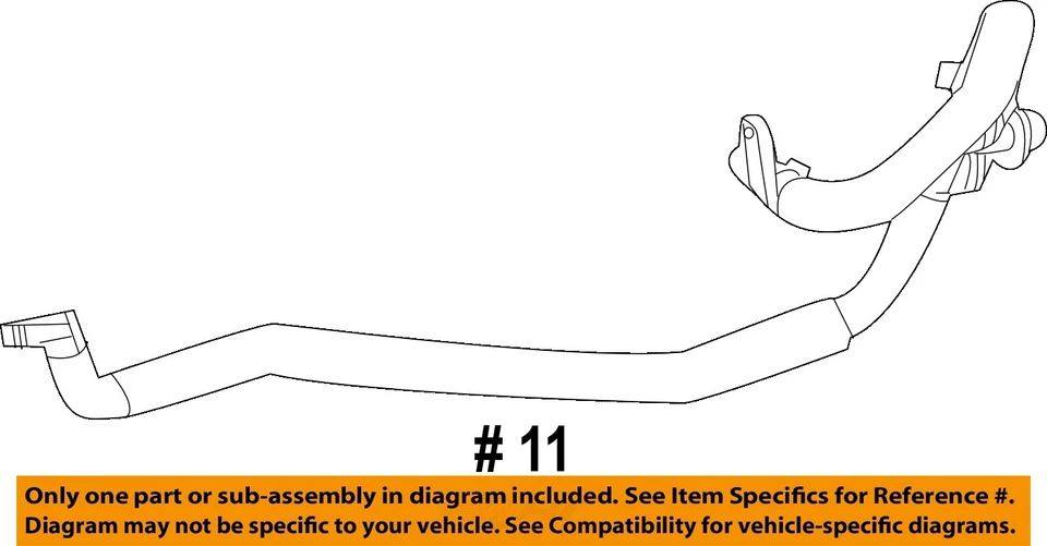 FORD OEM 11-15 Edge, componentes capô MKX no painel - tubo de vácuo BT4Z9C490B - Imagem 2 de 2