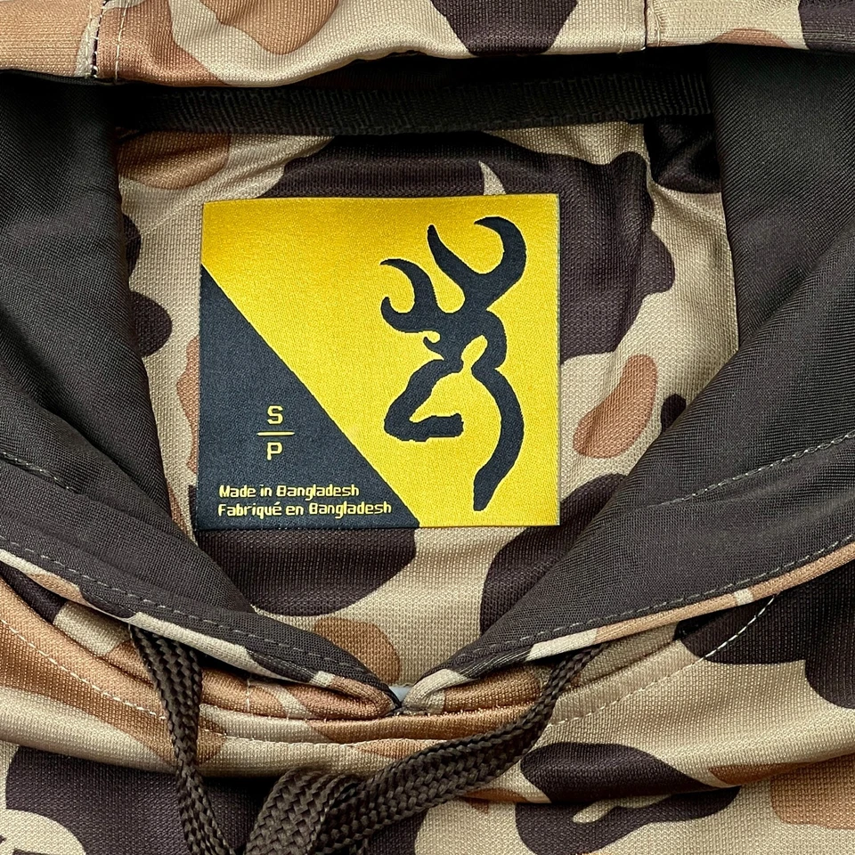 NWT BROWNING Tech Hooded Sweatshirt Hoodie Vintage Tan Men's Size Small - Image 3 of 4