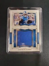 Jahmyr Gibbs 2023 National Treasures #CMT-JGS Colossal Materials Patch RC /49