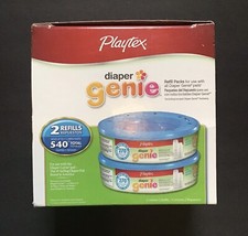2 Pack Playtex Diaper Genie Refill Odor Lock Protect Holds 540 Total Diaper