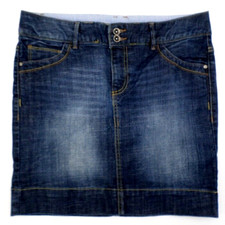 Tommy Hilfiger Women's Denim Jean Skirt Size 8 Knee Length 18" Length